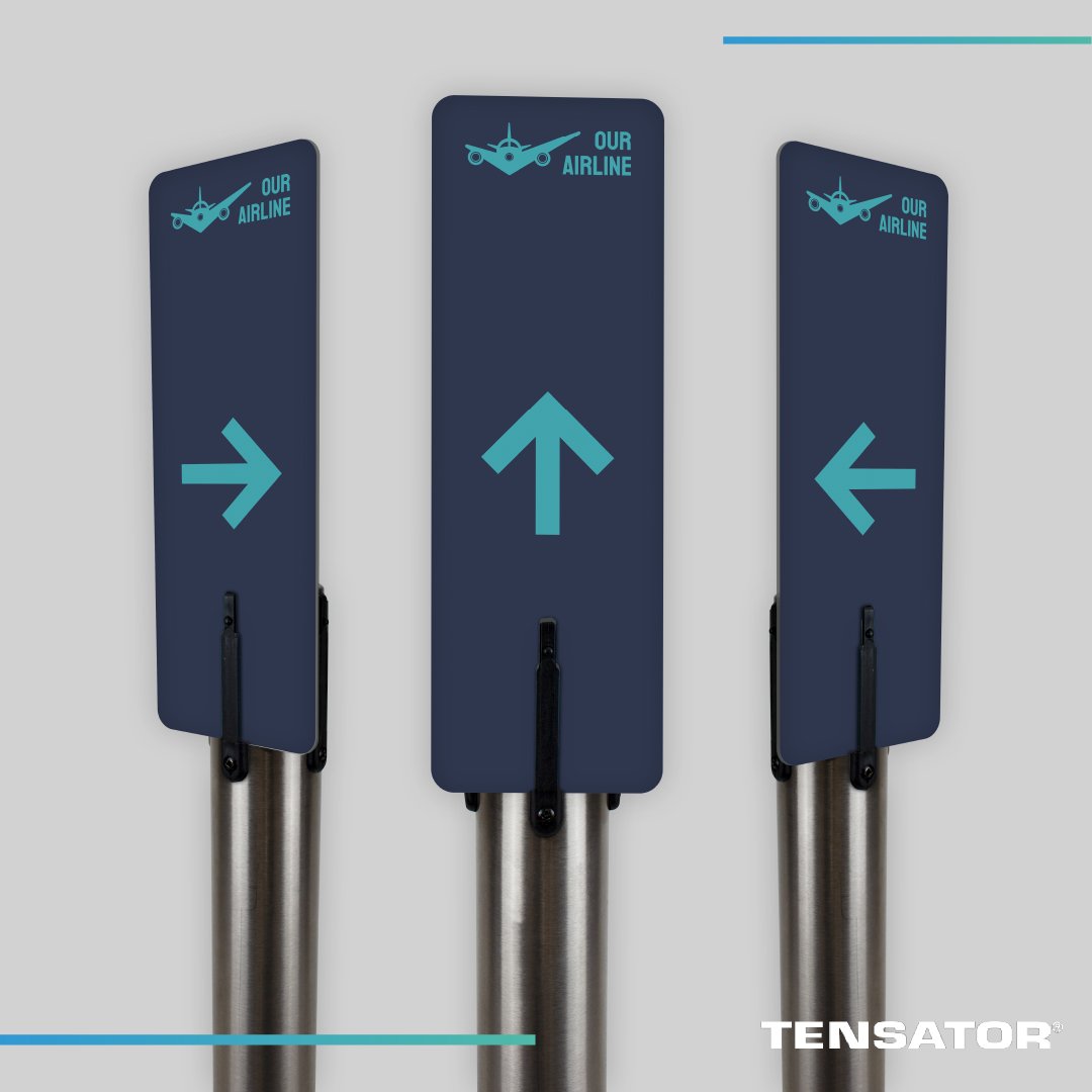 Tensator's tweet image. Come and see our Tensamedia® signage and wayfinding range at the Passenger Terminal Expo!
👀Visible for crowds
🎨Customisable
🔗Connects to existing Tensabarrier® products
Join us at stand 2012!
#PTExpoConf #Tensator #Tensabarrier #airport #wayfinding #signage #digitalsolution