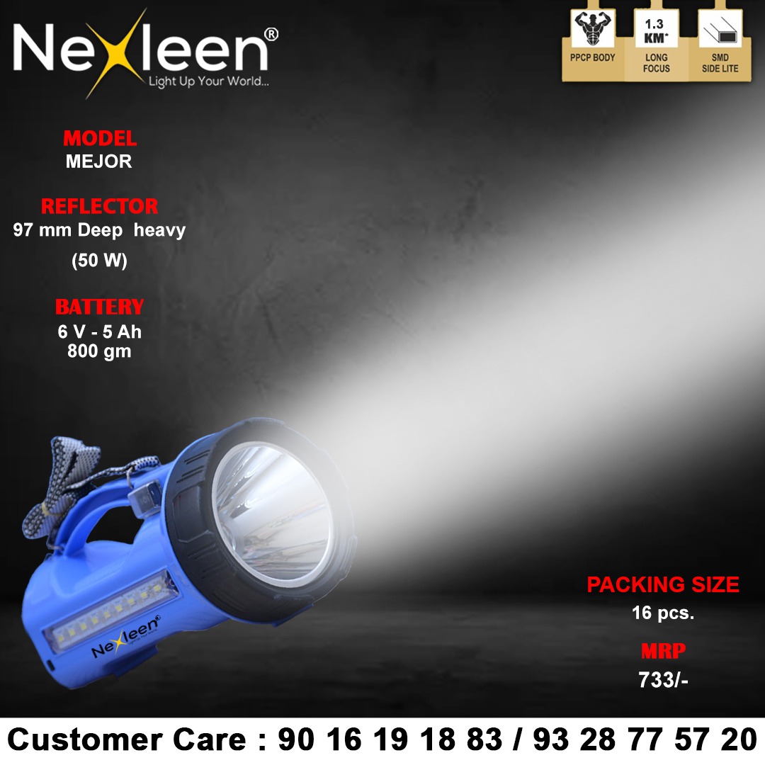 NexleenL's tweet photo. #nexleen #nexleenlight #torches #torchlight #mejor #mejortorch #hundredpercent #Guaranteed #indianproducts #MadeInIndia #electronics #bajaj #usha #SyskaLED #Eveready #indianproducts #MadeInIndia #electronics #bajaj #usha #SyskaLED #Eveready #gondal #Gujarat https://t.co/n0c2ip3c7T