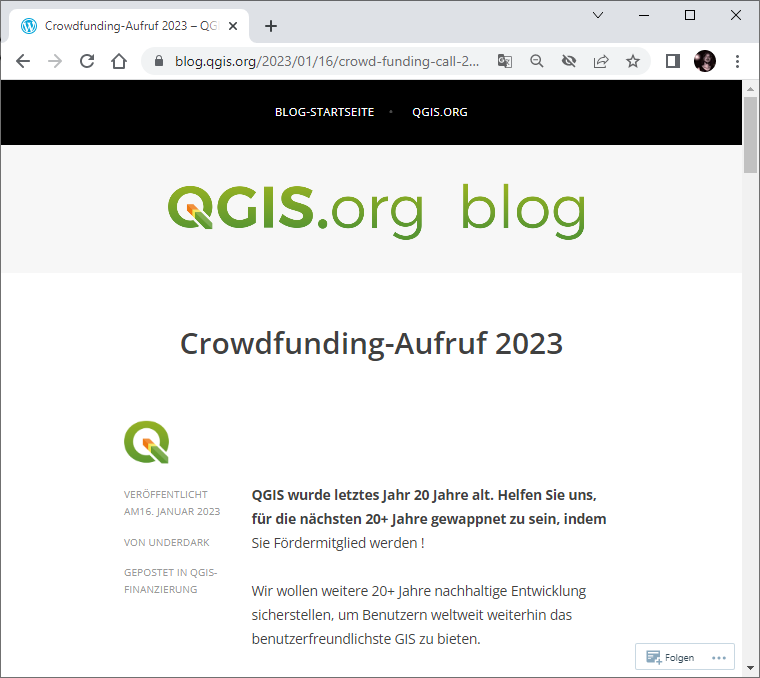 QGIS-Crowdfunding-Aufruf 2023 / Crowd-Funding Call 2023 geoobserver.wordpress.com/2023/01/24/qgi… #qgis #switch2qgis #gistribe #gischat #fossgis #foss4g #OSGeo #opensource #spatial #geospatial #mapping #gis #geo #geoObserver via @underdarkGIS <a href="/qgis/">QGIS</a> @QGIS_DE