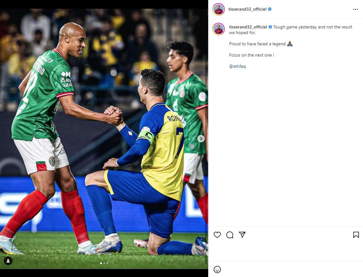 📱 Marcel Tisserand'ın paylaşımı: "Bir efsaneyle karşılaştığım için gurur duyuyorum."