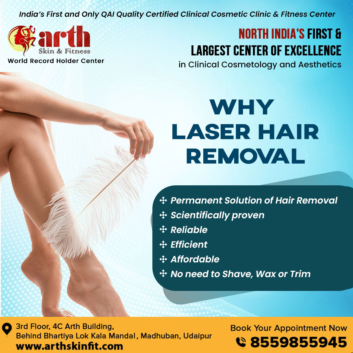 ArthSkin's tweet photo. Say goodbye to unwanted hair with laser hair removal, Safe and effective for all skin types.

📞Call Us: 8669855945 (Mor 10 am to Evening 5 pm)
🌐Visit Us : https://t.co/Ea2oQJNFmW

#arthskinandfitness #laserhairremoval #Skincare #hairtreatment #beautyguide #aesthetic #Udaipur https://t.co/aYoHakNCwr
