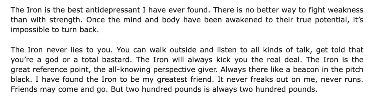 powderbum75's tweet photo. @yo_samuteki "The Iron never lies to you."

Henry Rollins. https://t.co/aMb0tvoWQO