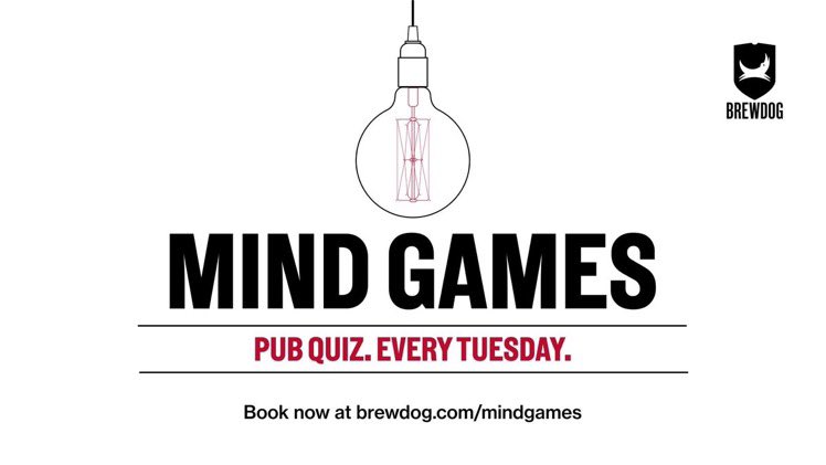 LaurenceQuiz's tweet photo. Tonight is the first of 3 @CompleatQuiz in Southampton this week @BrewDogShampton - rounds include General Knowledge, connections, Food&Drink, words and picture round - jackpot was won last week, so needs building up again #winbeer https://t.co/k7flxSBnNb