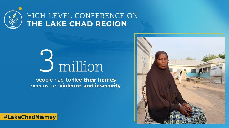For context, about 90% of #LakeChad has dried up over the period of 60years. The surface area of the Lake formally 26000ps km has reduced to less than 1500ps km. This has led to people losing source of their livelihoods and resorting for violent conflicts. #LakeChadNiamey