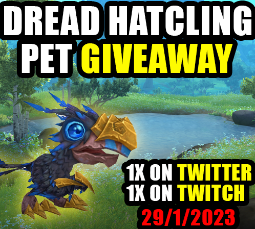 ChevelleTV's tweet photo. 🎁 #Dragonflight Patch 10.0.5 Launches on January 25 2023! To Celebrate this we're doing a Dread Hatchling #Giveaway! 🎁

What do you need to do?
✅ Follow
❤️ Like
🔁 Retweet
❓ What part of the patch are you hyped for

🇪🇺 EU ONLY
⏰ Winner will be announced 29/01/23
#WoW_Partner https://t.co/frFD9O5RYm