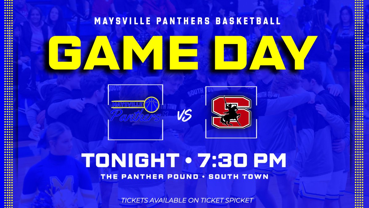 Maysville_Bball's tweet photo. 🏀🚨GAMEDAY ALERT🚨🏀
The Panthers are back in The Pound tonight! They will welcome the Sheridan Generals to South Town for an MVL Big School showdown! #OurFamilyOurProgram https://t.co/RmKBCRw4WB