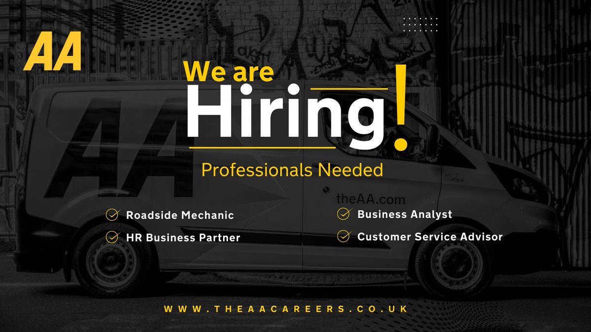 Our jobs are grouped into three main areas – Contact Centres, Road Operations and Head Office. Whichever area you join, you’ll be a valued member of the team.

Apply now: theaacareers.co.uk/apply/