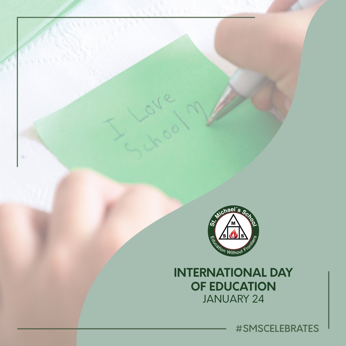 Happy International Day of Education! 📚🎒

“Education breeds confidence. Confidence breeds hope. Hope breeds peace.” – Confucius

#SMSCelebrates #InternationalDayOfEducation #January24