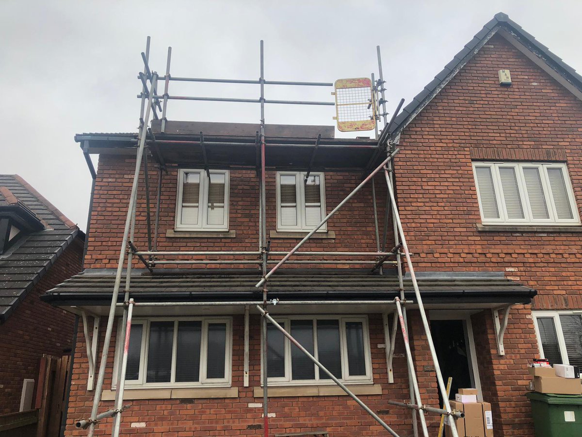 Front of an house for a new flu to be installed