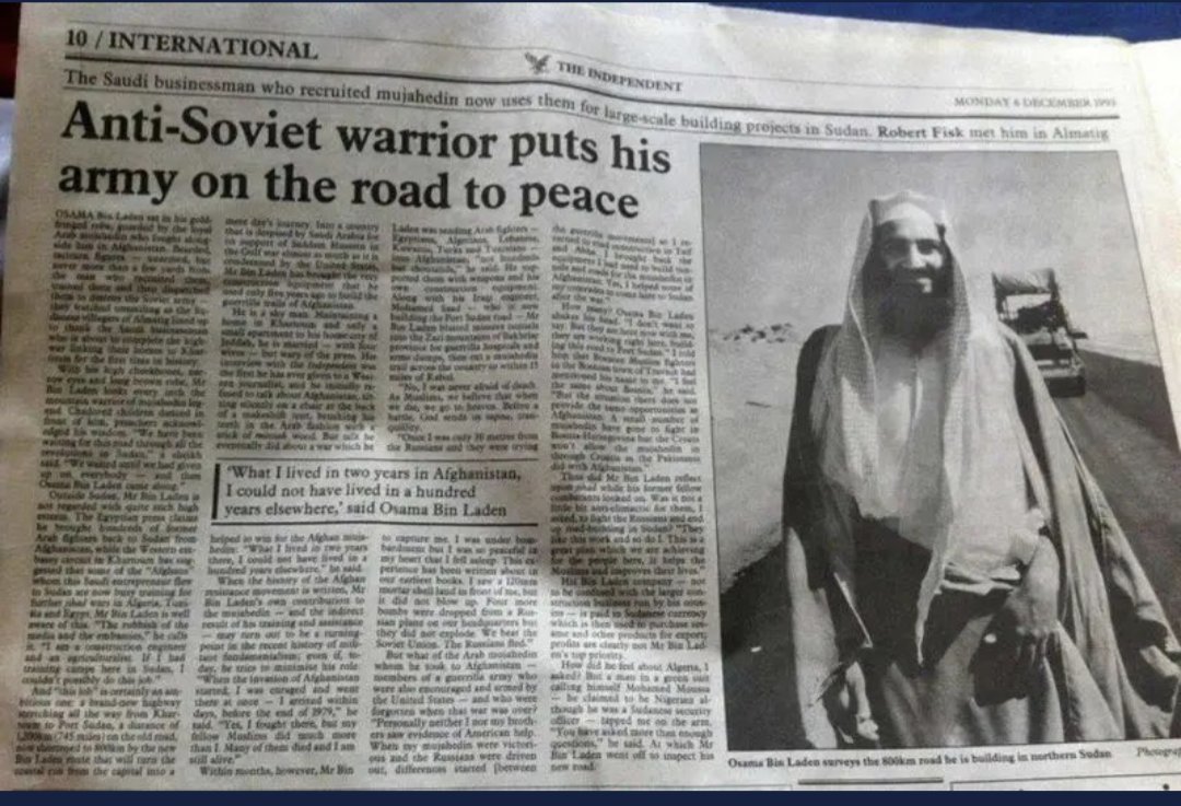 American foreign policy.

Osama Bin Laden,...he was once a hero in Washington.

Just sayin....