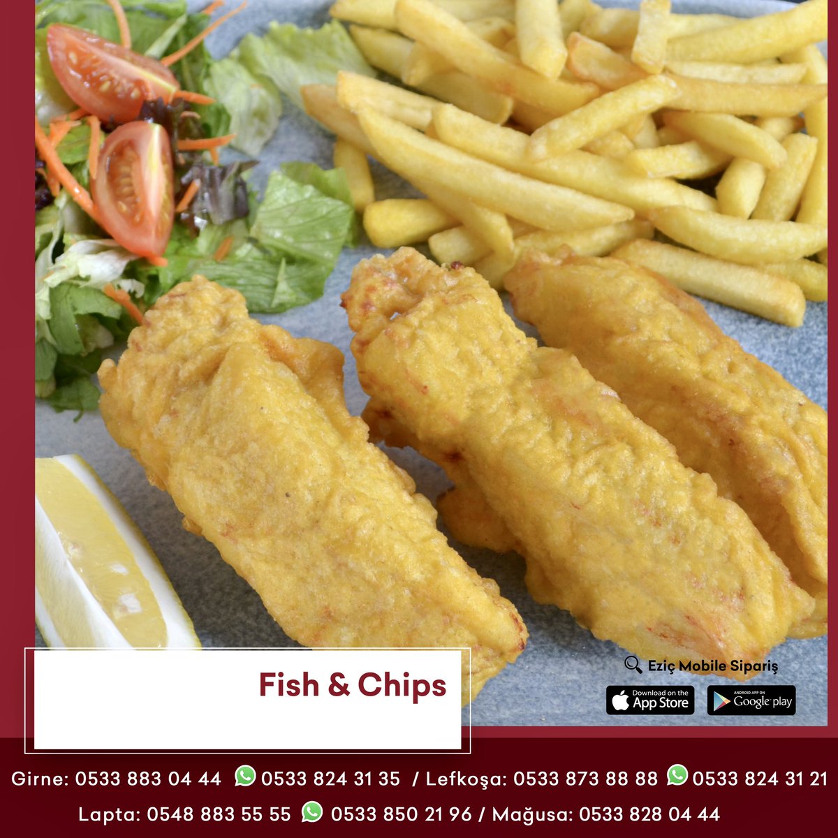 😍 #fishchips #food #eziçrestaurant #cyprus #foodlover #fish