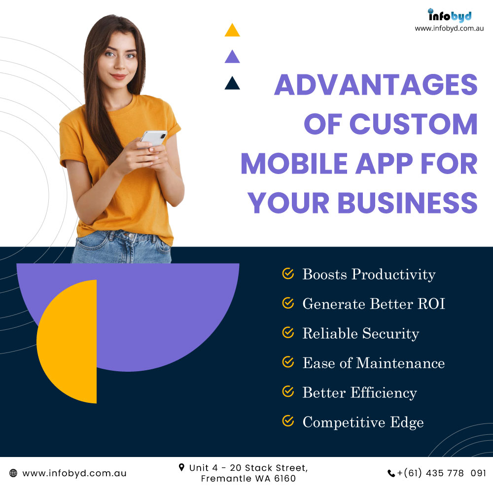 infobyd_anz's tweet image. Unlock new levels of efficiency and engagement with a custom mobile app tailored to the unique needs of your business.
.
For More Details:
Visit us at the link in the bio
or call us at (+61) 451 743 730
.
#infobyd #custommobileapp #mobileapp #mobileappdevelopment