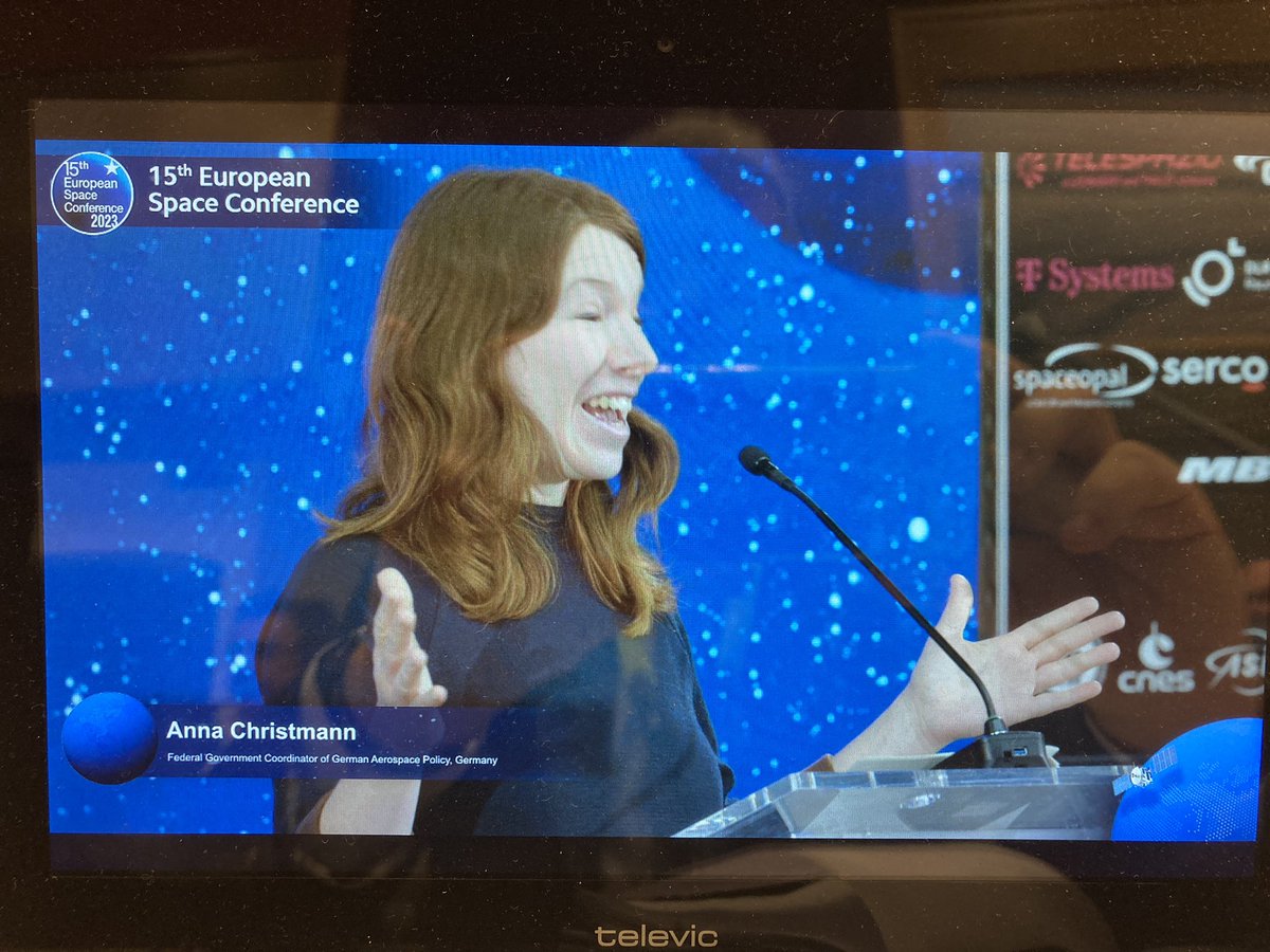 BriceLancon's tweet photo. @annachristmann  3  priorities according to Germany :
1️⃣ Sovereignty
2️⃣ competitiveness 
3️⃣ Climate protection 

Supporting #IRIS2 

#BBESpaceConf #EUspaceConference https://t.co/fn818lzDBd