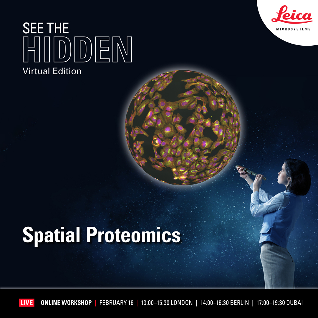 LeicaMicro's tweet image. ☑️ Join the next virtual edition of our See the Hidden workshop series to discover more about #spatialproteomics from experts including @MundAndreas @georgelgalea and Dr. Charlotte Stadler
☑️ Register now 👉 fcld.ly/bfe5bz0
#Microscopy #spatialbiology #proteomics