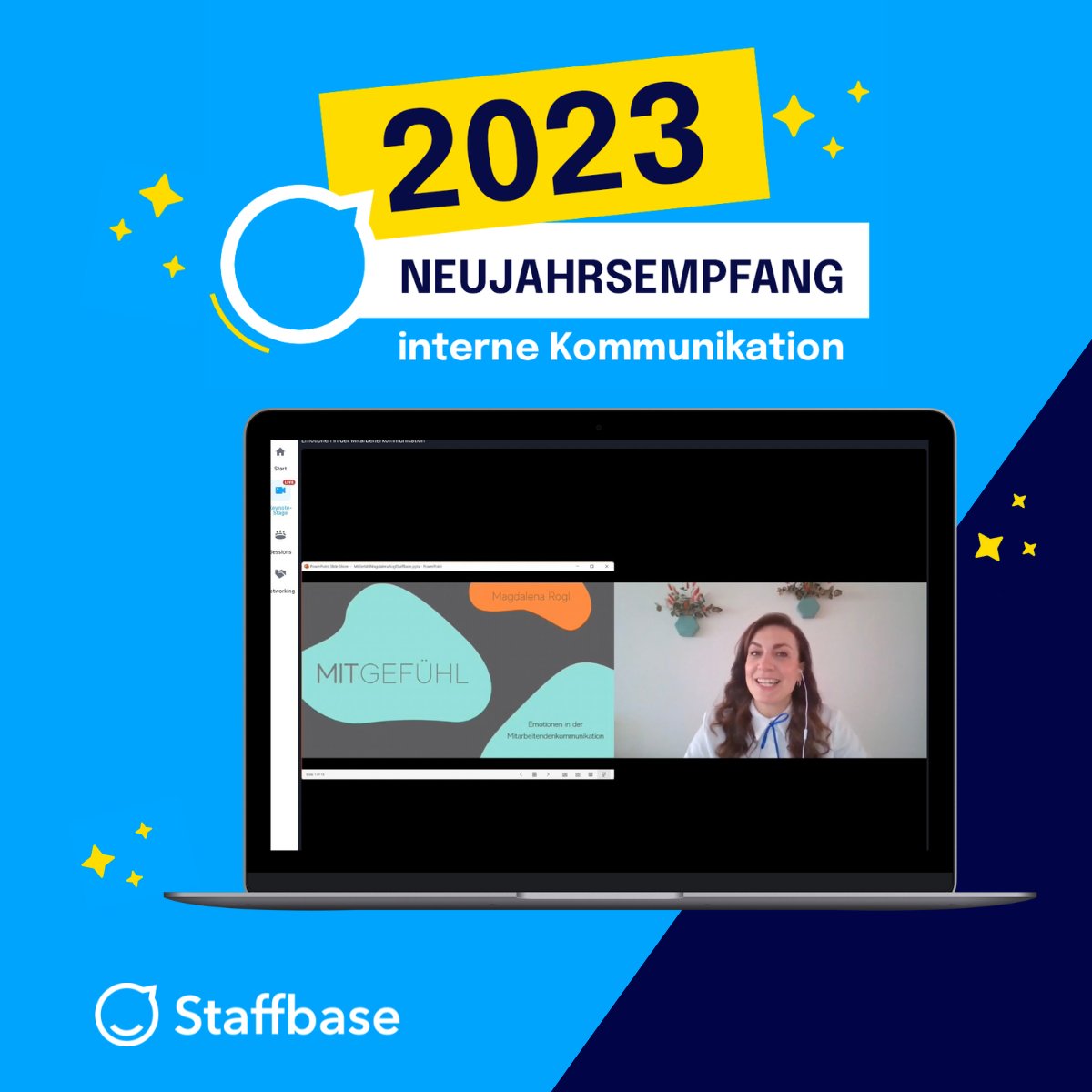 StaffbaseDACH's tweet image. Das Jahr beginnt mit einem Kracher! 🎉 Das hat der #Neujahrsempfang gezeigt. Dafür gesorgt haben Top-Speaker*innen wie Magdalena Rogl und Steffen Henke. Verpasst❓Dann Merke dir den 1. März für das nächste virtuelle Highlight vor: Das #IntranetBootcamp: ➡️ staffba.se/3iVANJA