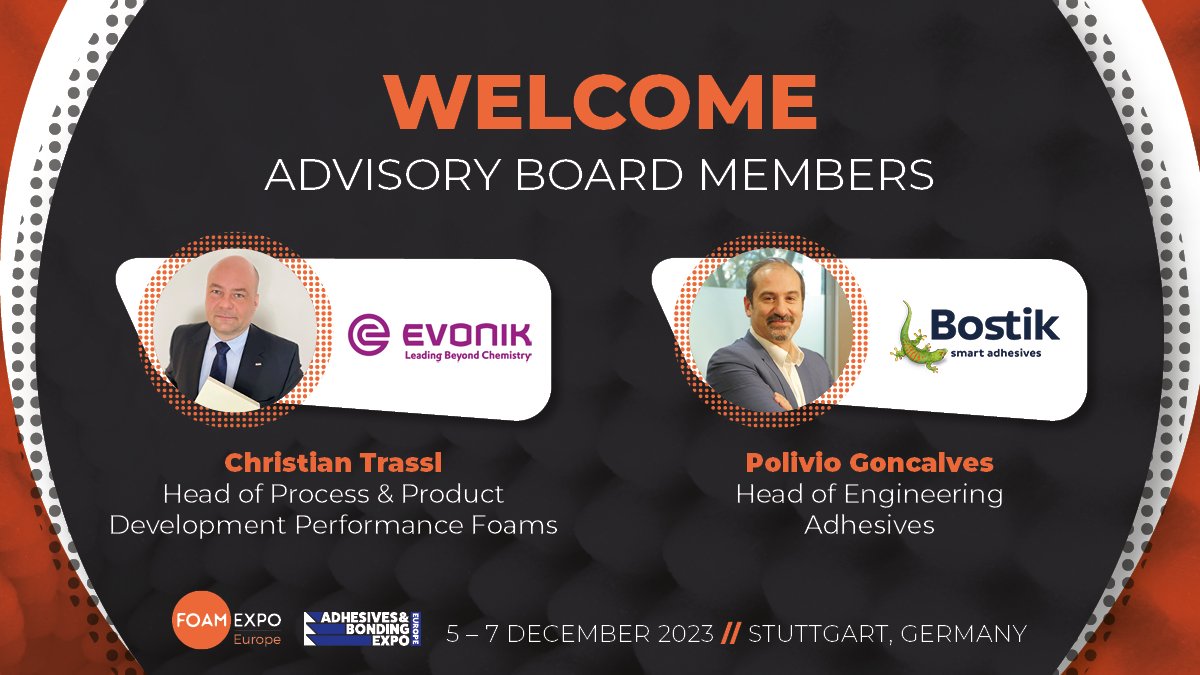 Welcome to the team!

✨ Christian has 20+ years of experience in developing and processing thermoplastic foams. 

✨ Polivio has 15+ years of experience in the chemical and adhesive industries.

Board members: ow.ly/YQjm50MpYMj