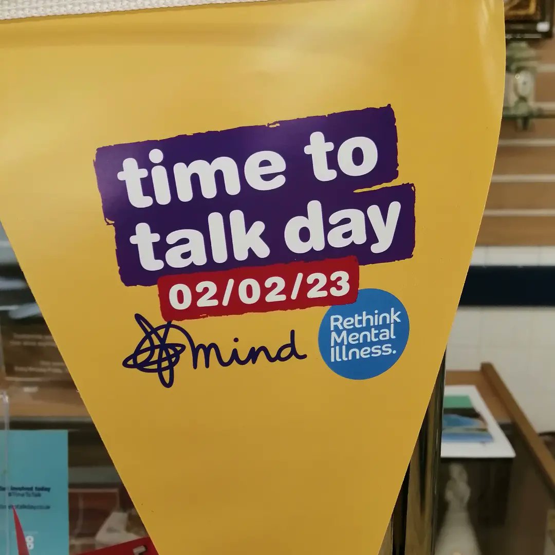 Thursday 2nd February is 'Time To Talk Day' in store! Come along and share your experience of mental health and help us store the stigma for others! <a href="/NorthStaffsMind/">North Staffs Mind</a> will be available for a chat and a brew and cake! Help us in the fight against mental health issues! #TimeToTalk