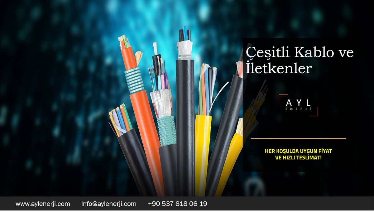 Çeşitli Kablo ve İletken İhtiyaçlarınızda Teklif Almak İçin;
satis@aylenerji.com
aylenerji.com
#elektrik #pano #otomasyon #tedarik #nyakablo #prysmian #prysmiangroup #öznurkablo #reçberkablo #ttrkablo #kablo #iletken #ttr #nya #satış #satinalma #kalibrasyon #aylenerji