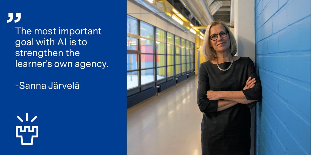 GenZ_Oulu's tweet photo. Although AI is becoming more and more popular, Professor Sanna Järvelä believes that AI will never be able to reach the traits that are uniquely human. https://t.co/MhKQmQ9iDF
@SannaJarvela @LET_Oulu @UniOulu #meettheresearcher #digitalisation #HumansInChange #SmartSociety https://t.co/UmT4xl5O2A