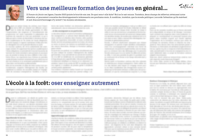 SAEN_Officiel's tweet photo. Parution des pages neuchâteloises de l’Educateur 01/2023 https://t.co/4swPCVhx8b
Vers une meilleure formation des jeunes en général...
L'école à la forêt : oser enseigner autrement
#SAEN #Neuchatel https://t.co/lfSowQOCkk