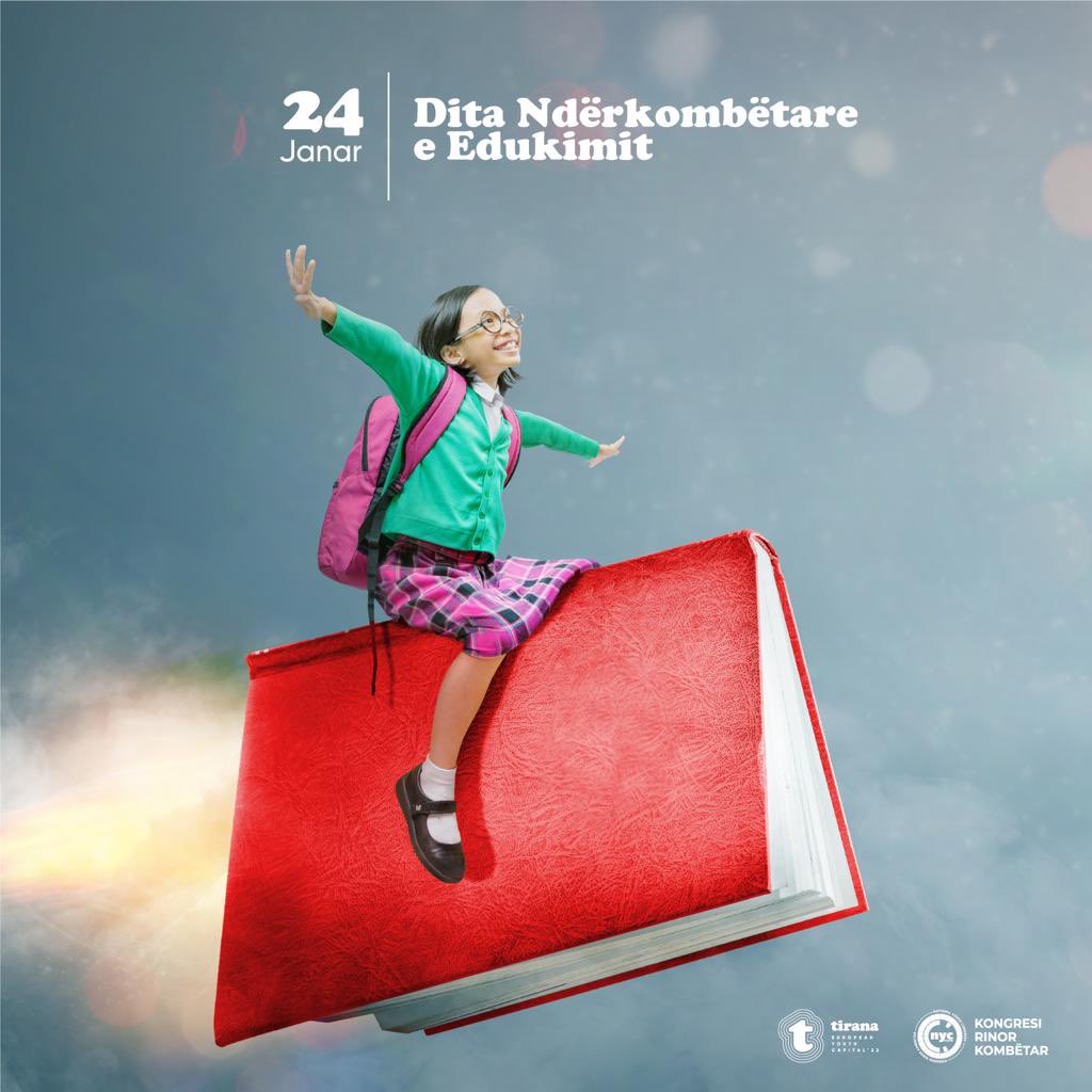 tiranaeyc's tweet image. #EducationTransformsLives 📖 Sot është Dita Ndërkombëtare e Edukimit 📚 një ditë për të reflektuar mbi nevojat dhe problematikat me të cilat hasemi për edukim cilësor dhe për të adresuar ato.  

#InternationalEducationDay