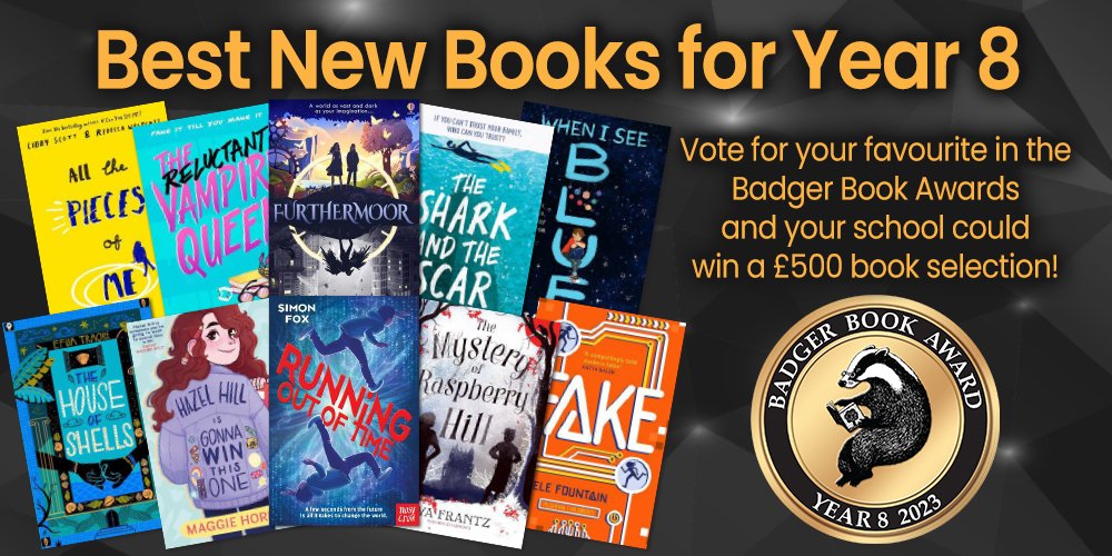 #BadgerBookAwards are live! Read, discuss & vote for your chance to win £500 worth of books for #school Resources to promote Y8 Shortlist here #readingforpleasure badgerlearning.co.uk/blog/the-badge… @scholasticuk @pushkinpress @Usborne @FireflyPress @HotKeyBooks @NosyCrow @HachetteKids
