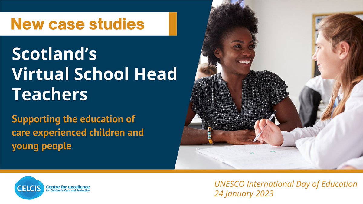 CELCIStweets's tweet image. This @UNESCO #DayofEducation, read about how Scotland’s Virtual School Head Teachers are establishing new, innovative, and alternative ways of supporting care experienced children and young people during their education on our new case studies webpage: ow.ly/sGRj50Mw4zY