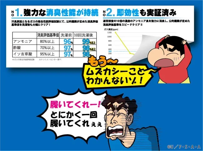 クレしん野原ひろしのお墨付き「消臭機能付き靴下」登場。期待しかない！