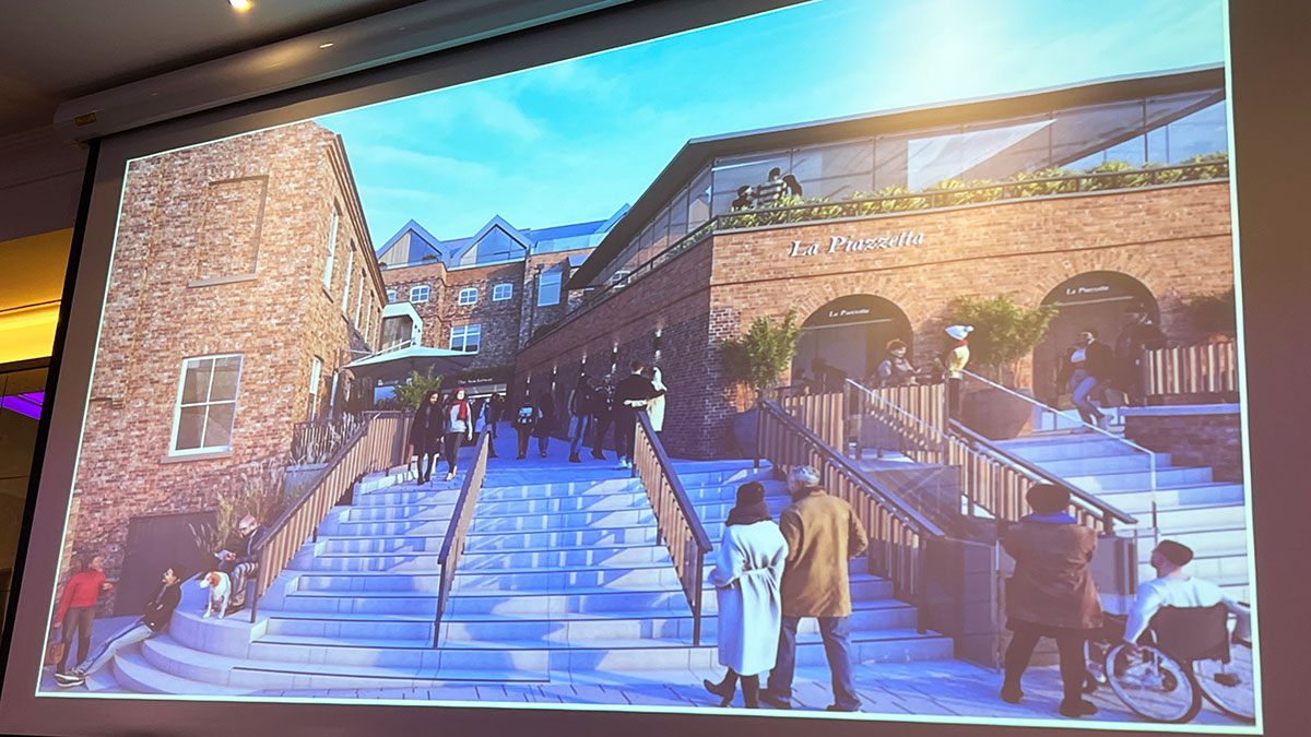 Here's an exclusive first look at a new image of the <a href="/Helmsleygroup/">Helmsley Group</a> plans for the city centre regeneration, combining residential and business #York, shared by Max