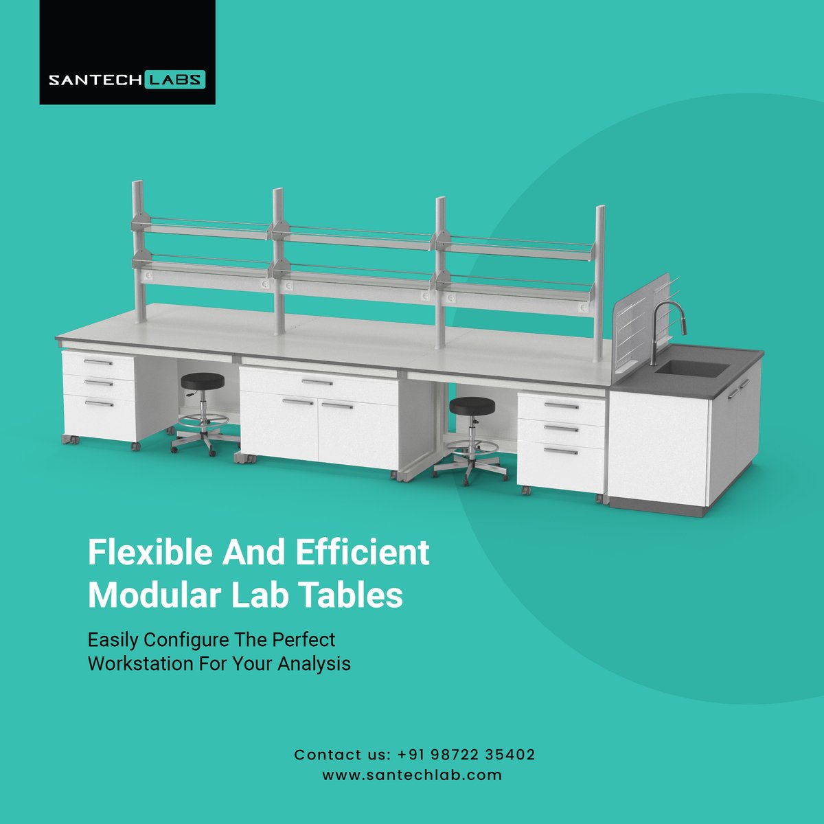 santechlabs's tweet image. When it comes to equipping your lab, trust Santech Labs to provide the best solutions. Our customisable #laboratorytables are flexibly designed and easy to install in any research facility. 
.
santechlab.com

#santech #labdesign #labsetup #laboratorysetup  #labsfurniture
