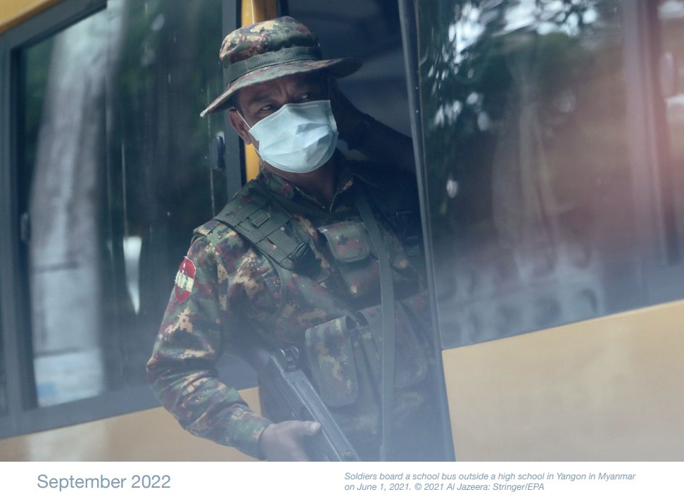 On this #InternationalEducationDay, militaries &amp; armed groups around the 🗺️ should ensure that fighting is kept out of school grounds, by using the #GuidelinestoProtectSchoolsandUniversitiesfromMilitaryUse.

🪖use of schools upends education.