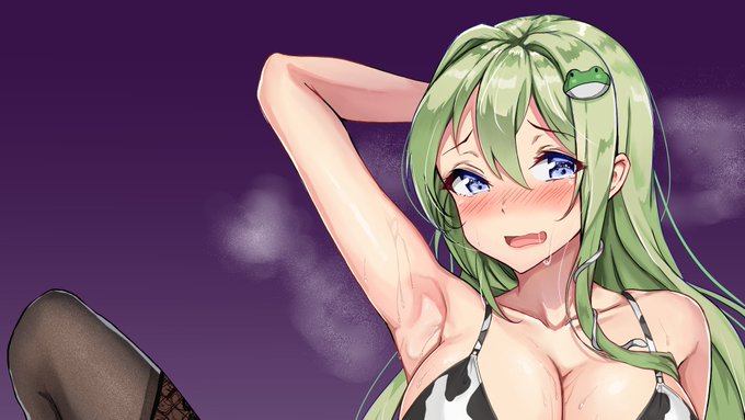 pixivFANBOXで「お泊りした夜に勝負下着でお誘いしてくる早苗さん」追加差分(下着色差分、上裸差分(R18)、ニップレス差分、水着差分(7色)、表情差分(3種)、競泳水着差分(4色)、バニー差分(3色)、汗背景各アクセサリー、衣装上下有り無し差分)125枚を公開しました! https://t.co/mxAaSeZwpr 