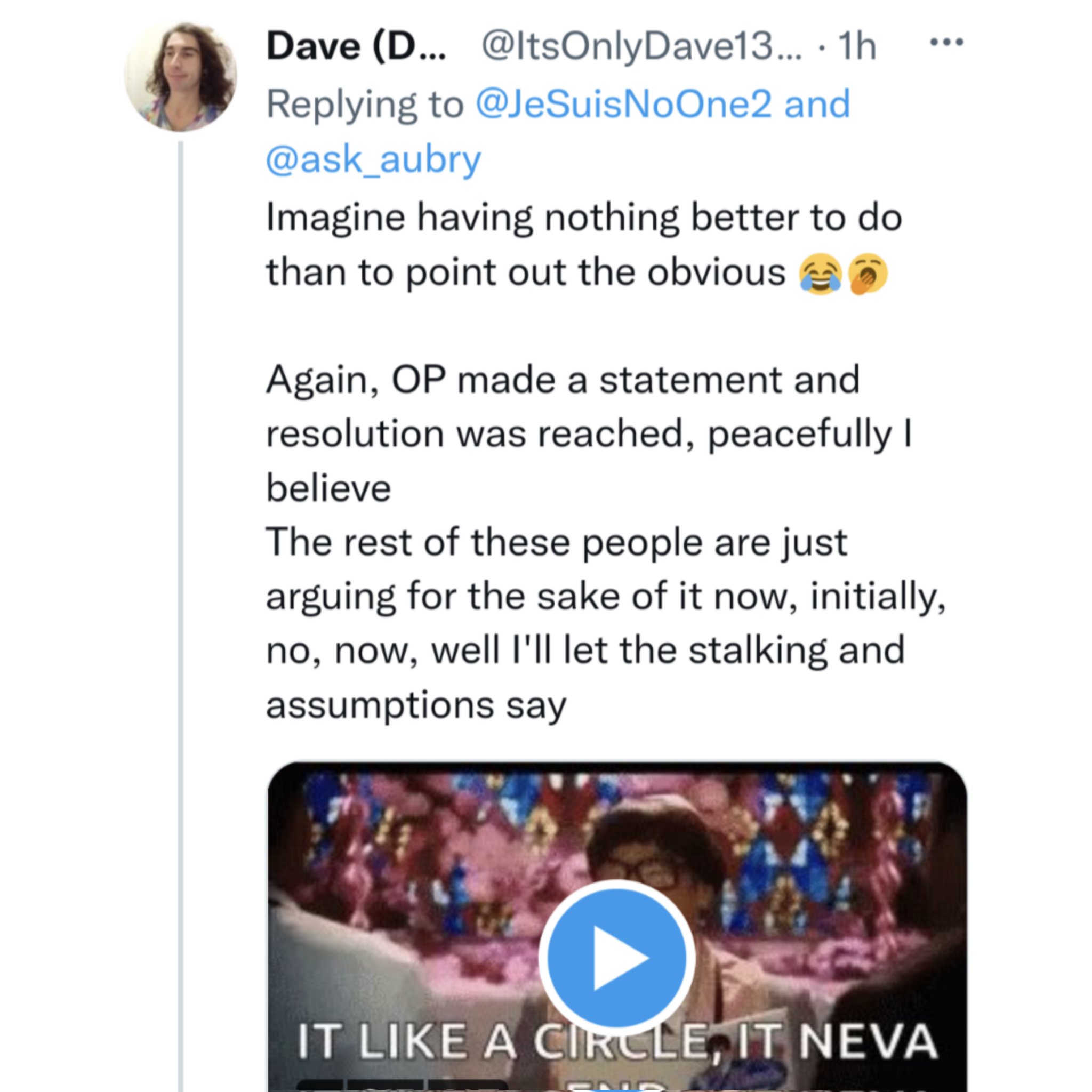 AskAubry 🦝 on Twitter "Dude really thought he was doing something