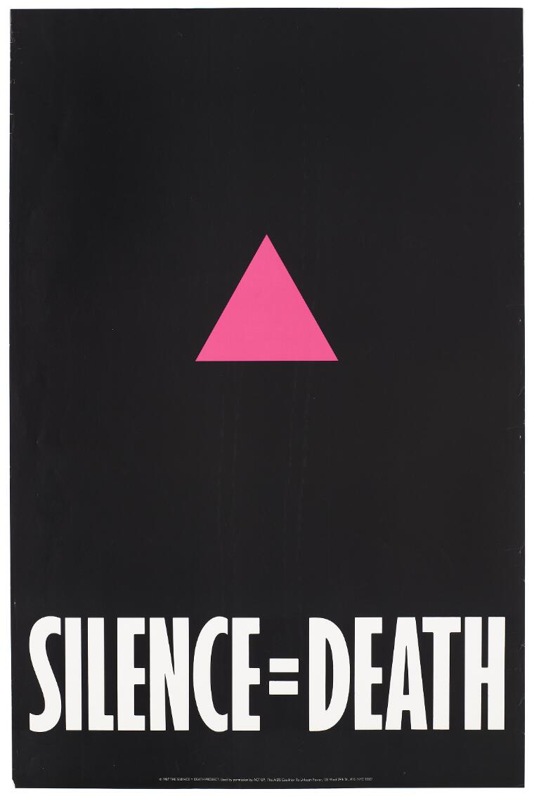 ExploreWellcome's tweet photo. Throughout the 1980s, silence and secrecy around AIDS were impacting real people, real lives.

This poster from 1987 cut through the subterfuge with a single message: silence=death 🔺

1/6 https://t.co/GIFvuCbeZz