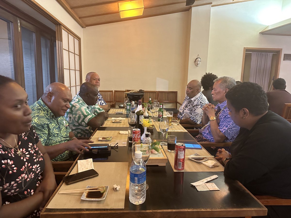 CollinBeck's tweet photo. Great to receive Pacific Islands Forum, Secretary General in Honiara. Henry Puna a great friend of 🇸🇧. HLPC with 🇸🇧. Discussions focused on keeping Pacific nuclear free; review of the regional architecture; partnership dialogue; strengthening the unity of the region. https://t.co/ASfgABJpn0