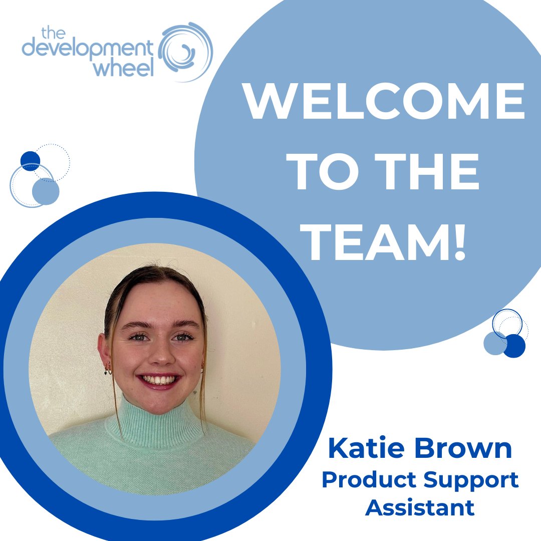 CreateDevWheel's tweet photo. #TheDevelopmentWheel team is growing! Katie joined us last week as Product Support Assistant &amp; is most excited about working as part of the team &amp; contributing to new ideas.

The 3 words Katie would use to describe herself are: happy, creative, &amp; motivated 🌟

Welcome, Katie! 😊 https://t.co/z5myEjuVt7