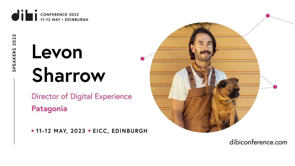 dibiconf's tweet photo. 🚨First Speaker Announcement🚨

Introducing Levon Sharrow , Director of Digital Experience at @patagonia 

Patagonia is a radically sustainable outdoor clothing brand at the forefront of design and fashion.

Get super early bird tickets now👉 https://t.co/mtLxa7QJve

#DiBi2023 https://t.co/Kchpp76eda