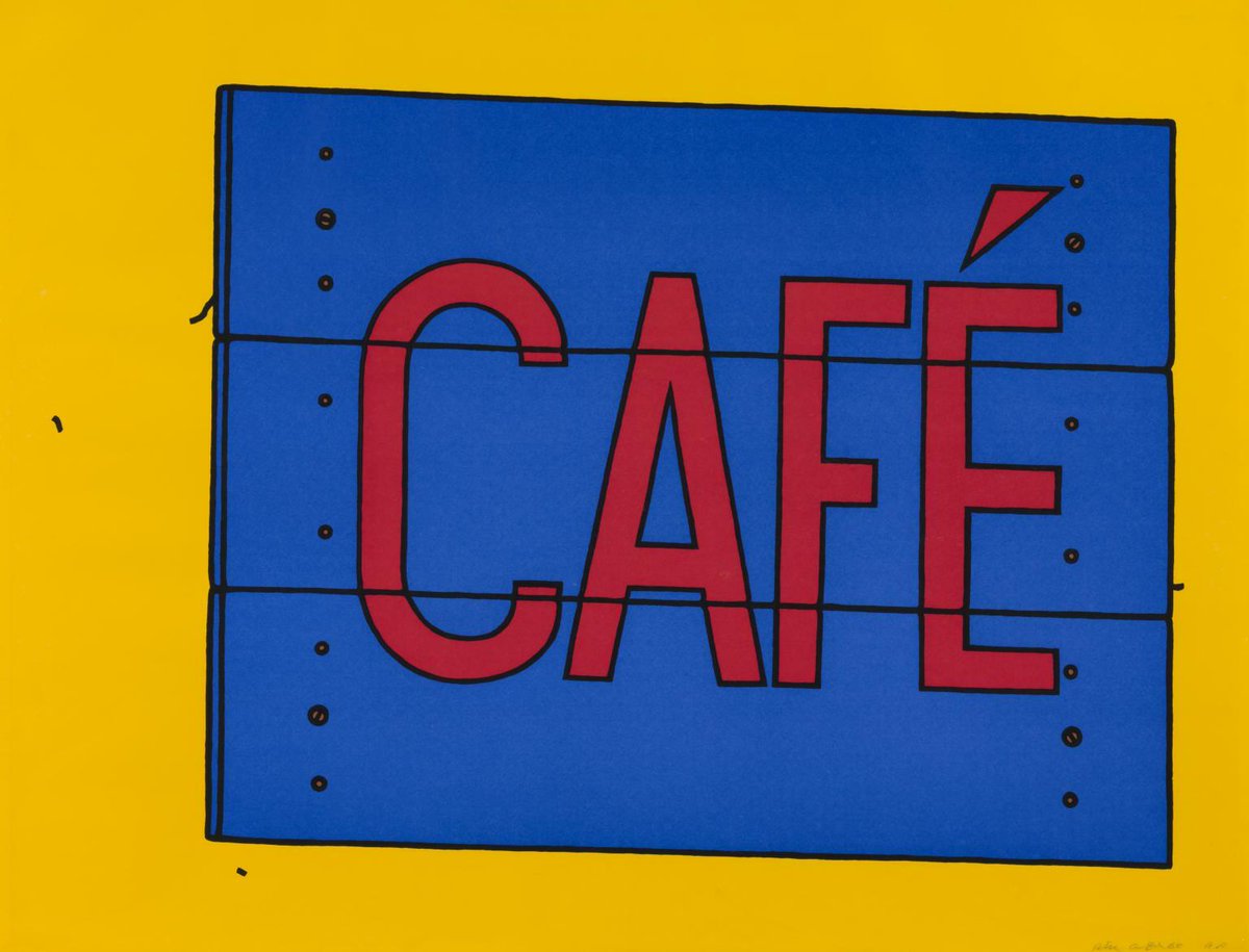 Patrick Caulfield, Cafe Sign, 1968 #museumarchive #patrickcaulfield tate.org.uk/art/artworks/c…