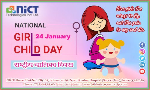 Give girls the wings to fly, not the pain to cry and die.

National Girl Child Day...........

#NationalGirlChildDay  #SaveGirlChild  #childgirl #GirlChildSafety #nictian