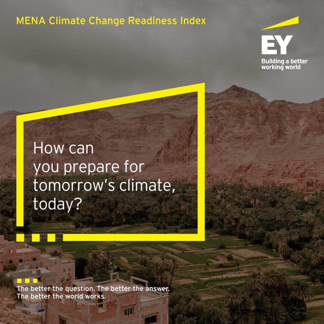 The EY MENA #ClimateChange Readiness Index #EYCCRI provides scorecards for Egypt, #Jordan and the GCC countries that can help governments, investors and citizens to evaluate climate change readiness. 

https://t.co/Z096ufiSGT

#BetterWorkingWorld #Sustainability #COP28 