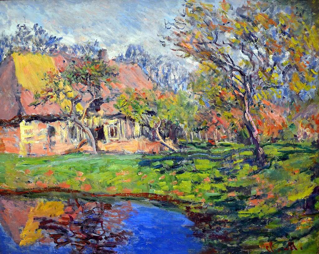 olgatuleninova's tweet photo. Claude Monet (1840-1926) - Chaumière normande (Norman Cottage)　1885 (ou88)　huile sur toile (o/c)　(65 × 81 cm)　Kunsthaus Zürich, Schweitz https://t.co/L10uZ9tQzz