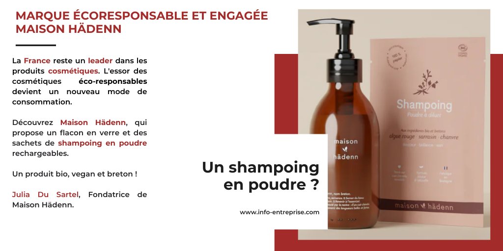 Une innovation française et éco-responsable 💚
Maison Hädenn : maisonhadenn.fr

Découvrez notre magazine sur : lnkd.in/enVXwMTu

#entrepreneuriat #shampoing #soins #plasticfree #cleanproduct #innovation #zerodechet #madeinfrance