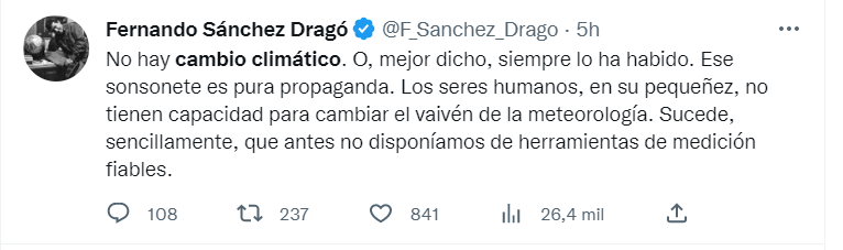 MariscalvsBulos's tweet photo. Es irresponsable que comunicadores con tantos seguidores como #CarlosHerrera o @F_Sanchez_Drago 
empleen la noticia del núcleo de la tierra para cuestionar la acción del hombre sobre el clima #cambioclimático #Stopbulos #AEMET @CMNUCC @FabBallarini https://t.co/dhATwTH0wz
