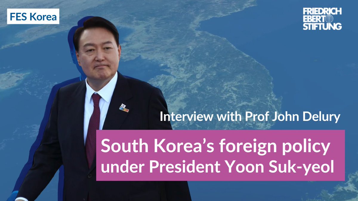 FES Asia (@fesinasia) on Twitter photo 📺Explore #SouthKorea´s foreign policy since the inauguration of President Yoon Suk-yeol in 2022 and #geopolitical challenges the country will face in the future in this exclusive interview with <a href="/JohnDelury/">John Delury</a>: youtu.be/-rKL8Qjlek0 📺Explore #SouthKorea´s foreign policy since the inauguration of President Yoon Suk-yeol in 2022 and #geopolitical challenges the country will face in the future in this exclusive interview with <a href="/JohnDelury/">John Delury</a>: youtu.be/-rKL8Qjlek0