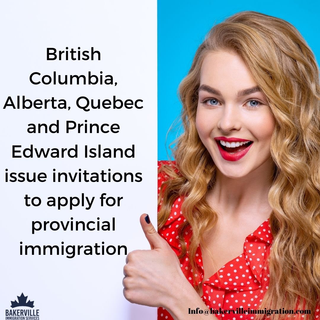 BakervilleImm's tweet photo. Four provinces have invited candidates in most recent provincial immigration draws. https://t.co/jGq4ldnVJu