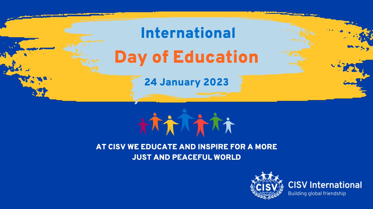 Join us in celebrating #InternationalDayofEducation!

At CISV, through peace education, we seek to educate and inspire our participants to become ‘active global citizens’ working towards a more just and peaceful world. 🌍Visit our website to find out more: bit.ly/3WwNxUL