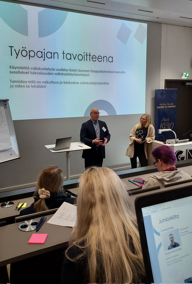 Tänään lyödään yhdessä viisaat päät yhteen <a href="/KS_kauppakamari/">Keski-Suomen kauppakamari</a>'n valiokuntien luottamushenkilöiden kickoffissa. #vaikuttavuus #tehdäänyhdessä