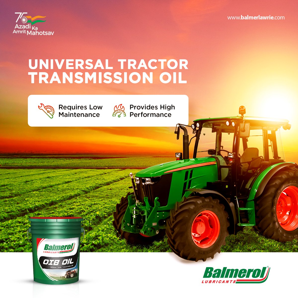 Balmerol’s OIB oil is manufactured to meet all the requirements of your wet brake discs. It enables smooth movement due to its superior lubrication properties.

#balmerol #balmerandlawrie #engineoils #tractors #transmissionoil #oib