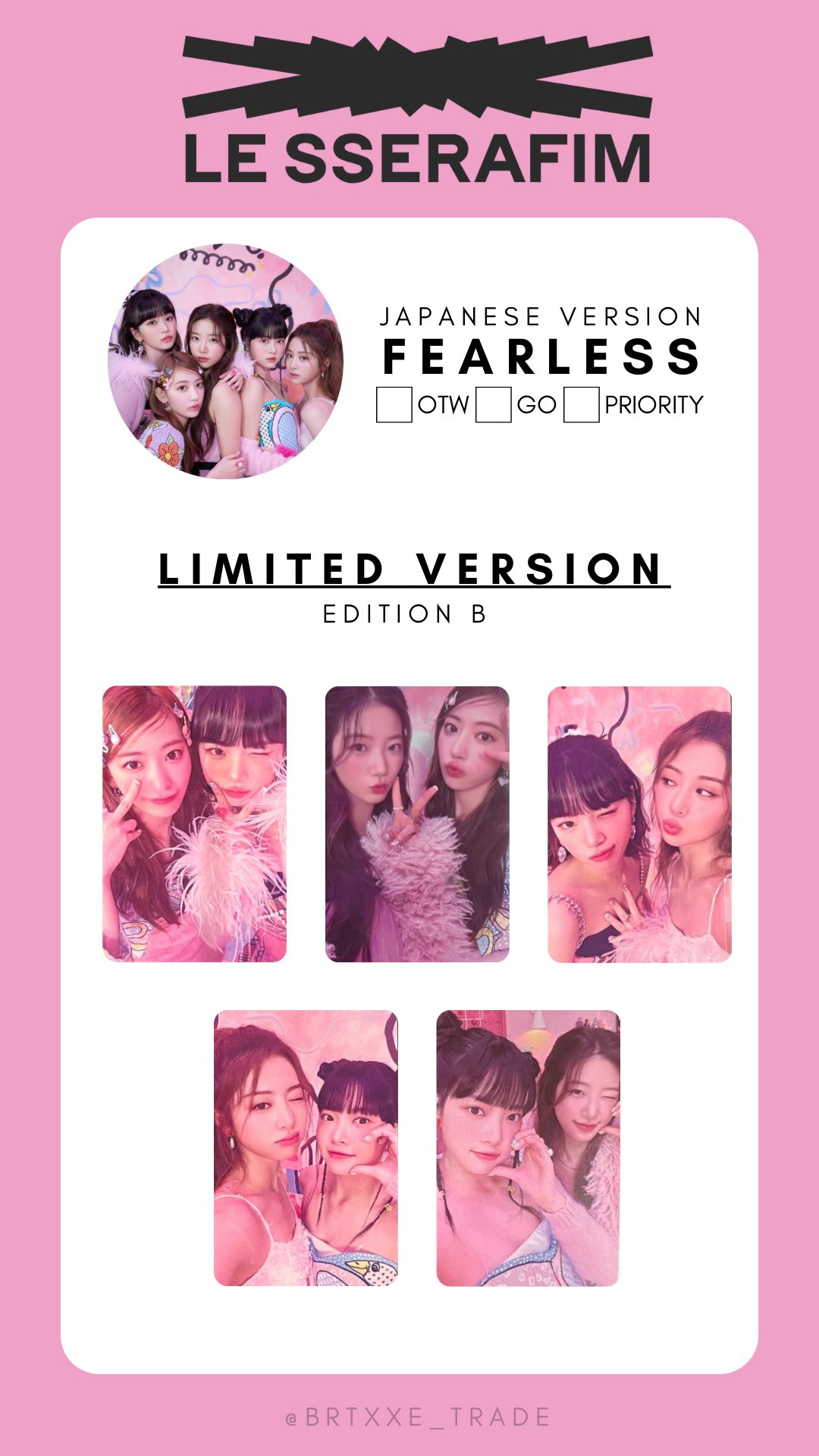 LE SSERAFIM JAPAN FEARLESSトレカまとめ売り LE SSERAFIM JAPAN FEARLESSトレカまとめ売り LE SSERAFIM JAPAN