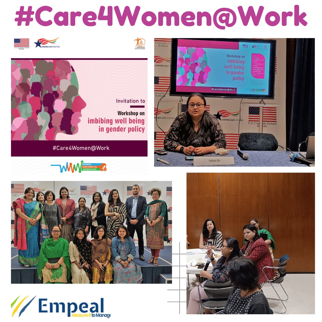 It was a pleasure for @EmpealDigital 's @DeSohinide1 , to be invited to give a talk on ‘How technology helps in developing workplace wellbeing’ and also participate in the workshop, organized by the #AmericanCentre and @banglanatak in Kolkata on 19th January 2023.
#Wellbeing